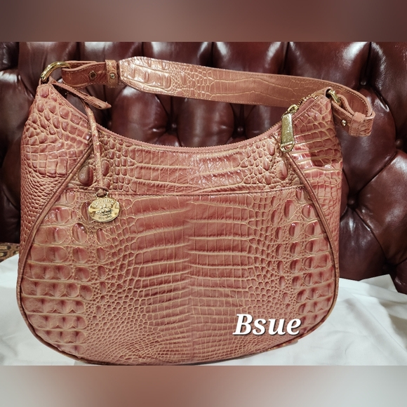 ❣️ Brahmin Sandshell Melbourne Amira Bag RARE HTF...Beautiful - Picture 2 of 8